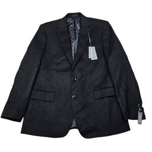 Michael Kors Kipp Sport Coat Mens 42R 42 Black Wool Silk‎ Cashmere Blazer NEW